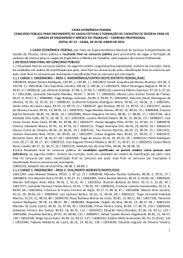 Resultado final no concurso p&uacute;blico