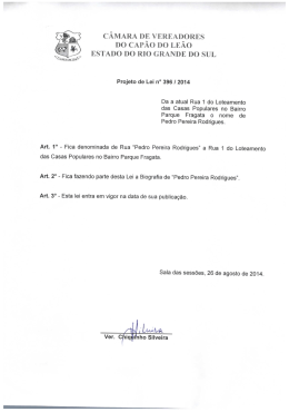 Projeto de Lei do Legislativo 397-2014