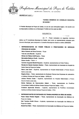 Decreto 9217 - Prefeitura de Poços de Caldas