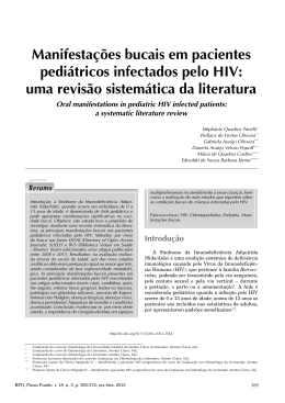 Manifestações bucais em pacientes pediátricos infectados pelo HIV