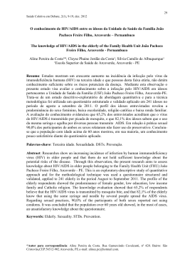 O conhecimento de HIV/AIDS entre os idosos da Unidade de Saúde