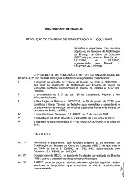 Resolução do Conselho de Administração nº 4/2012