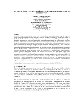 DISTRIBUI&Ccedil;&Atilde;O DE VOLUMES HOR&Aacute;RIOS DE