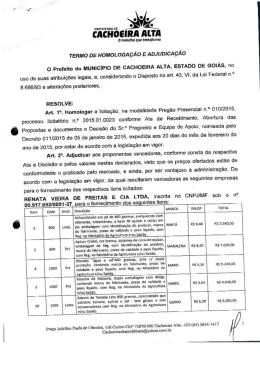 termo de homologa&ccedil;&atilde;o &ndash; preg&atilde;o presencial n 010 2015