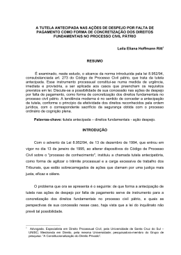 a tutela antecipada nas a&ccedil;&otilde;es de despejo por falta de pagamento