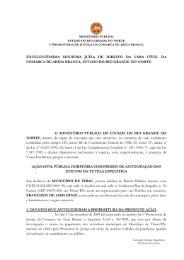 A&ccedil;&atilde;o Civil P&uacute;blica por falta de pagamento em Tibau