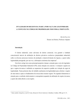 INVALIDADE DO REGISTO DA MARCA POR FALTA DE