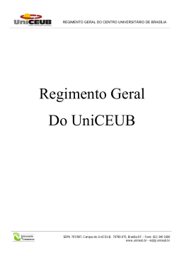 Regimento Geral Do UniCEUB