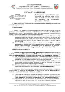 024/2012-DAA - Diretoria de Assuntos Acadêmicos