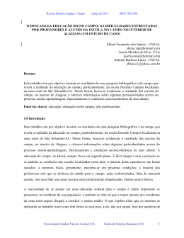 o descaso da educa&ccedil;&atilde;o do/no campo: as dificuldades