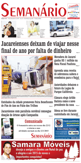 Jacareienses deixam de viajar nesse final de ano por falta de dinheiro