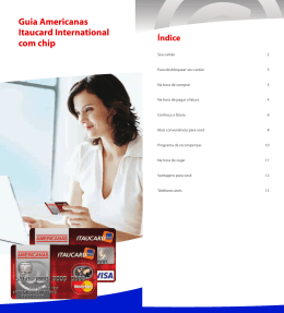 Guia Americanas Itaucard International com chip &Iacute;ndice