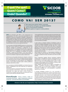 Informativo SICOOB COOMPERJ nº 003.2013