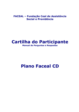 Cartilha do Participante Plano Faceal CD