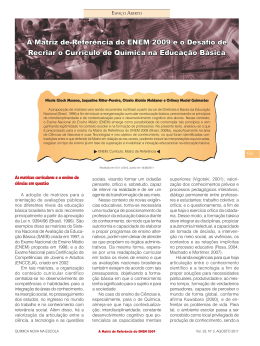 A Matriz de Refer&ecirc;ncia do ENEM 2009 e o Desafio de Recriar o