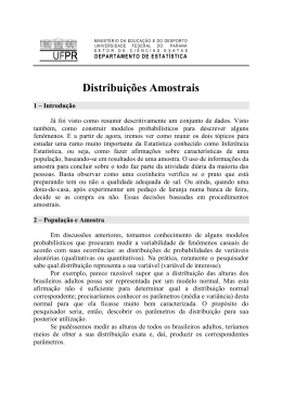Distribuições Amostrais - Universidade Federal do Paraná