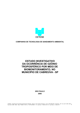 Estudo investigativo da ocorr&ecirc;ncia de oz&ocirc;nio troposf&eacute;rico por meio