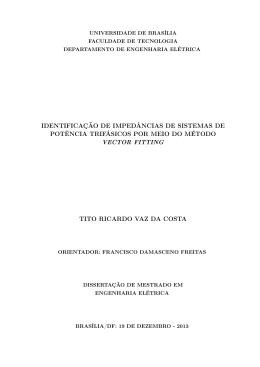 identifica&ccedil;&atilde;o de imped&acirc;ncias de sistemas de pot&ecirc;ncia