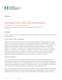 Aprender por meio da brincadeira