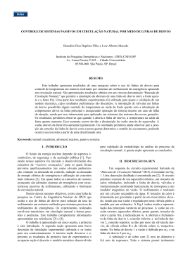 controle de sistemas passivos em circula&ccedil;&atilde;o natural por meio de