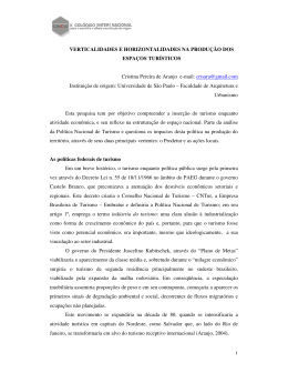 VERTICALIDADES E HORIZONTALIDADES NA