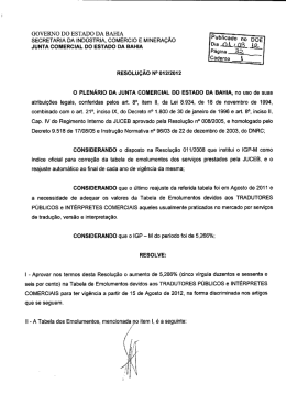 SECRETARIA DA INDÚSTRIA, COMÉRCIO E MINERAÇÃO Pªb`ªºªªº
