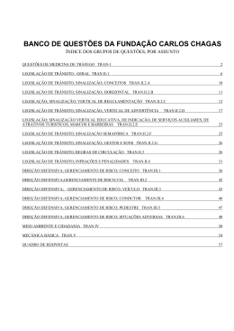 BANCO DE QUESTÕES DA FUNDAÇÃO CARLOS CHAGAS