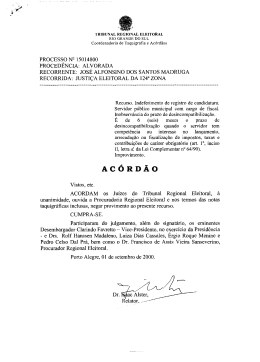 PROCESSO NQ 15014800 PROCEDÊNCIA: ALVORADA