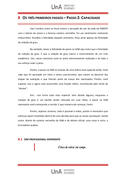8 OS TR&Ecirc;S PRIMEIROS PASSOS &ndash;PASSO 2:CAPACIDADE