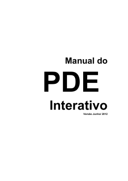 Manual do PDE INTERATIVO 2012 - PDE Escola