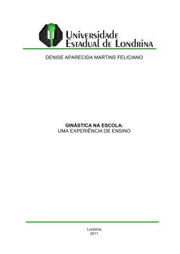 Gin&aacute;stica na escola: uma experi&ecirc;ncia de ensino