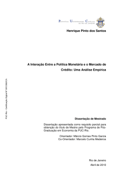 Henrique Pinto dos Santos A Intera&ccedil;&atilde;o Entre a Pol&iacute;tica
