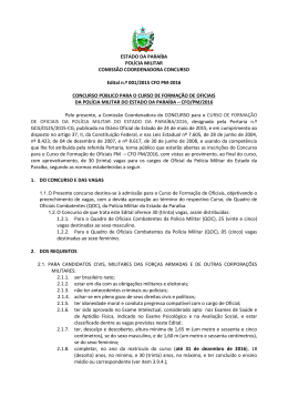 Edital - Pol&iacute;cia Militar