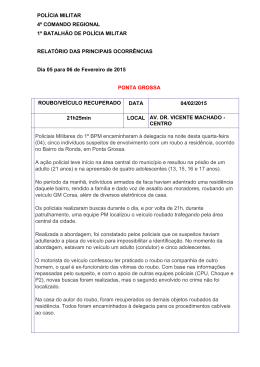 POL&Iacute;CIA MILITAR 4&ordm; COMANDO REGIONAL 1&ordm; BATALH&Atilde;O DE
