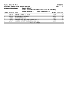 Policia Militar do Par&aacute; Concurso P&uacute;blico ao CFO e CFSD PM