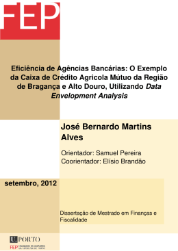 Jos&eacute; Bernardo Martins Alves - Reposit&oacute;rio Aberto da Universidade