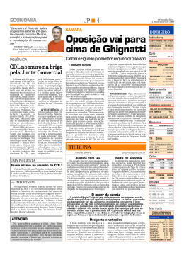 CÂMARA Oposição vai para cima de Ghignatti