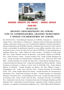 GRANDE ORIENTE DO BRASIL - MINAS GERAIS GOB-MG