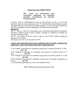 Ordem de Servi&ccedil;o 007 - Porto de S&atilde;o Francisco do Sul