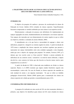 a trajetória escolar de alunos da educação de jovens e adultos