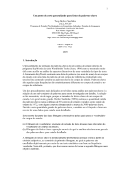 1 Um ponto de corte generalizado para listas de palavras