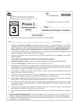 Prova 1 - Esaf - Ministério da Fazenda