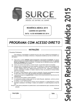 Acesso Direto - Resid&ecirc;ncia M&eacute;dica