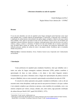 A literatura dram&aacute;tica na aula de espanhol - dacex