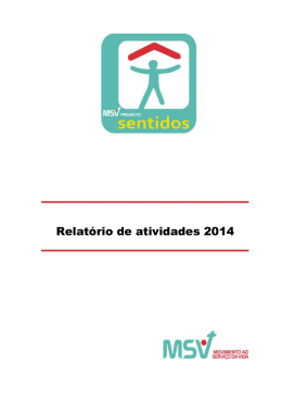 Relatório de atividades 2014 - MSV