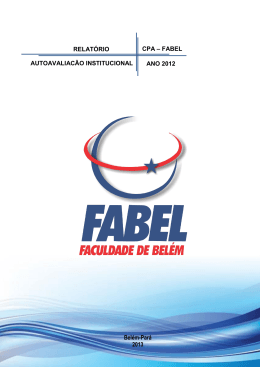 FABEL AUTOAVALIAC&Atilde;O INSTITUCIONAL ANO 2012