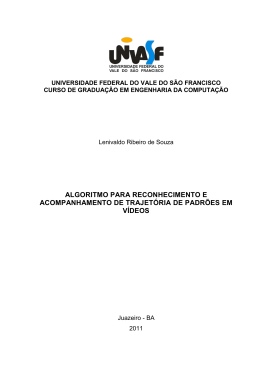 algoritmo para reconhecimento e acompanhamento de