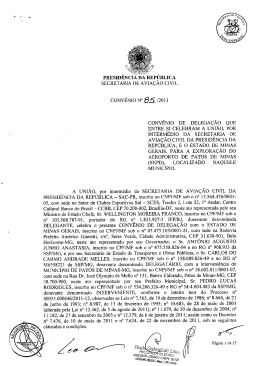 Patos de Minas - Secretaria de Aviação Civil