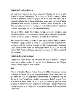 Leia a História de Presidente Olegário e Olegário Dias Maciel