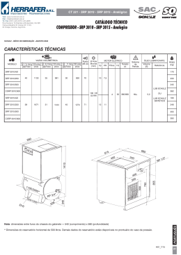 CATÁLOGOTÉCNICO COMPRESSOR-SRP3010